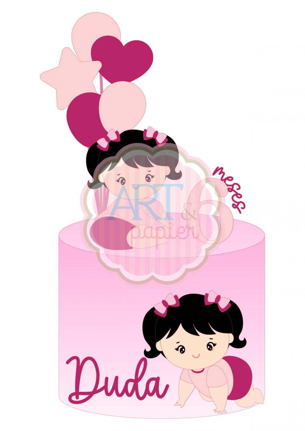 Arquivo de Corte Topo de Bolo - Bebê