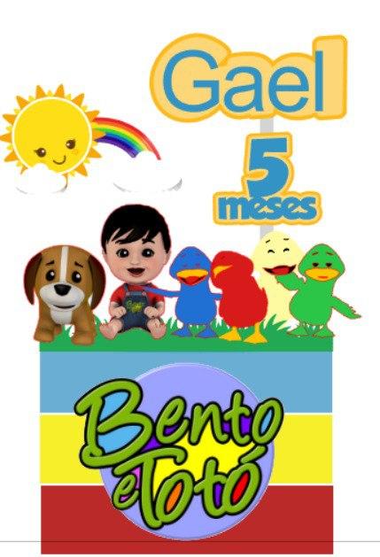 Arquivo de Corte Topo de Bolo - Bento e Totó