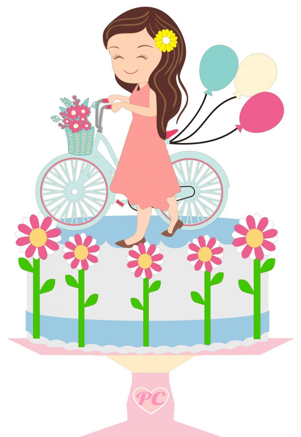 Arquivo de Corte Topo de Bolo - Bicicleta