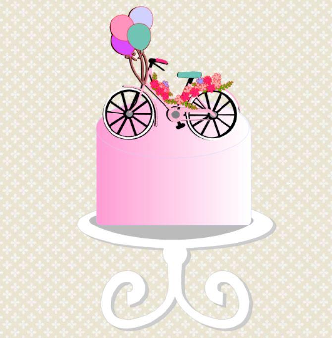 Arquivo de Corte Topo de Bolo - Bicicleta