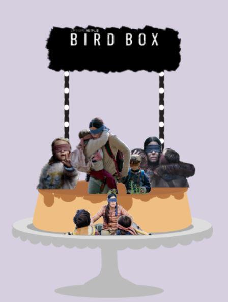 Arquivo de Corte Topo de Bolo - Bird box