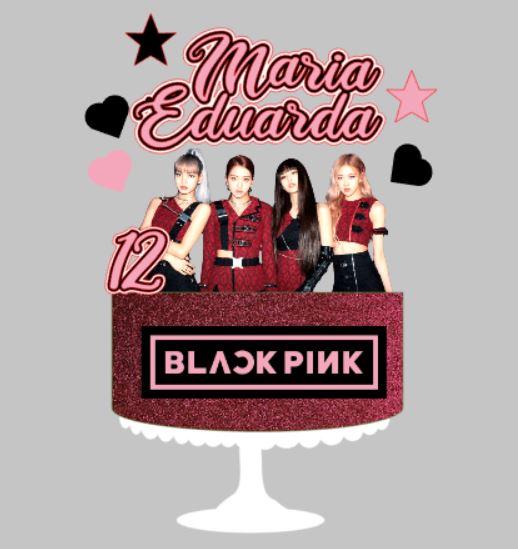 Arquivo de Corte Topo de Bolo - Black Pink