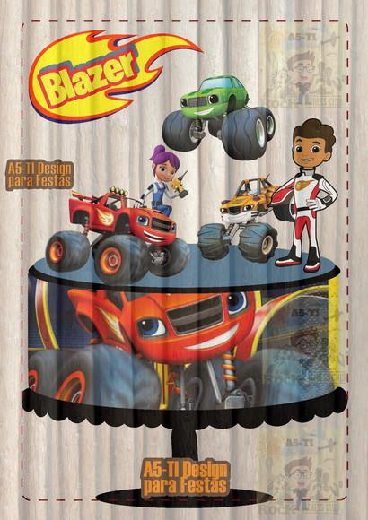 Arquivo de Corte Topo de Bolo - Blaze and the Monsters