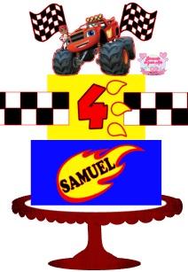 Arquivo de Corte Topo de Bolo - Blaze and the Monsters