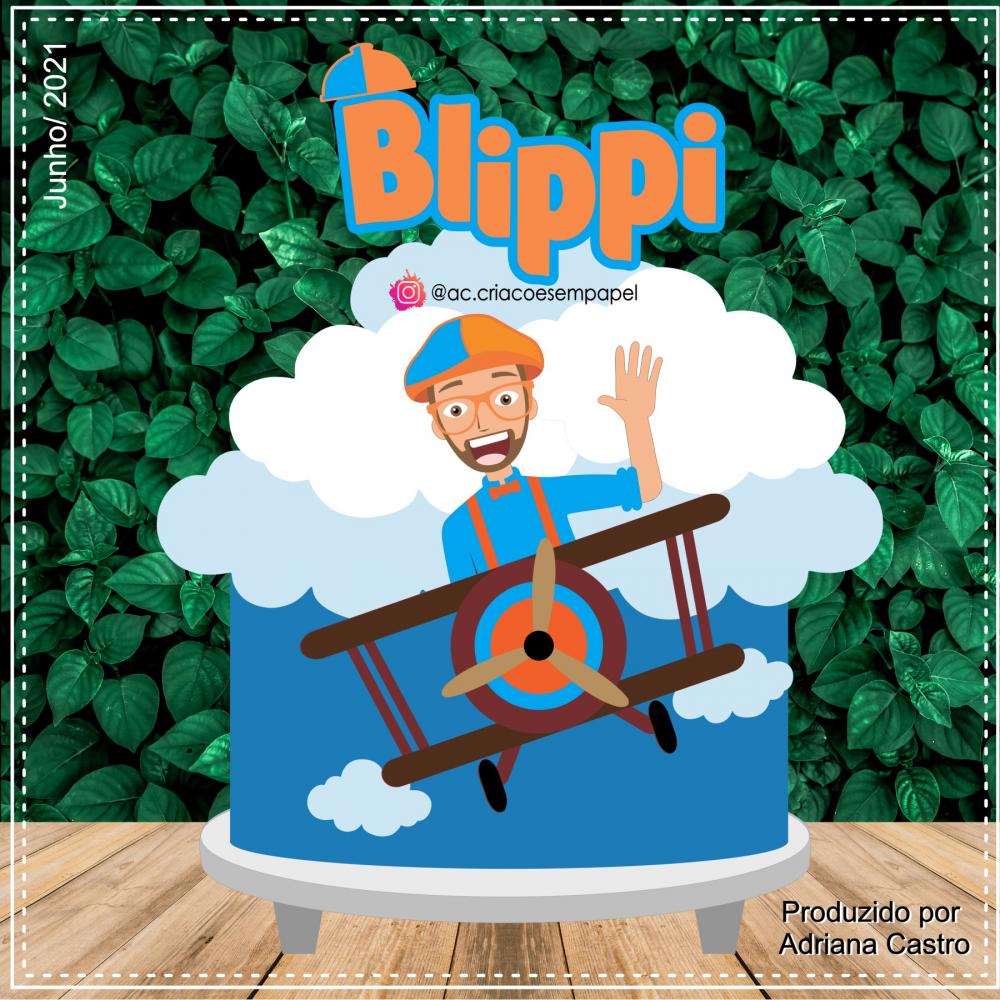 Arquivo de Corte Topo de Bolo - Blippi
