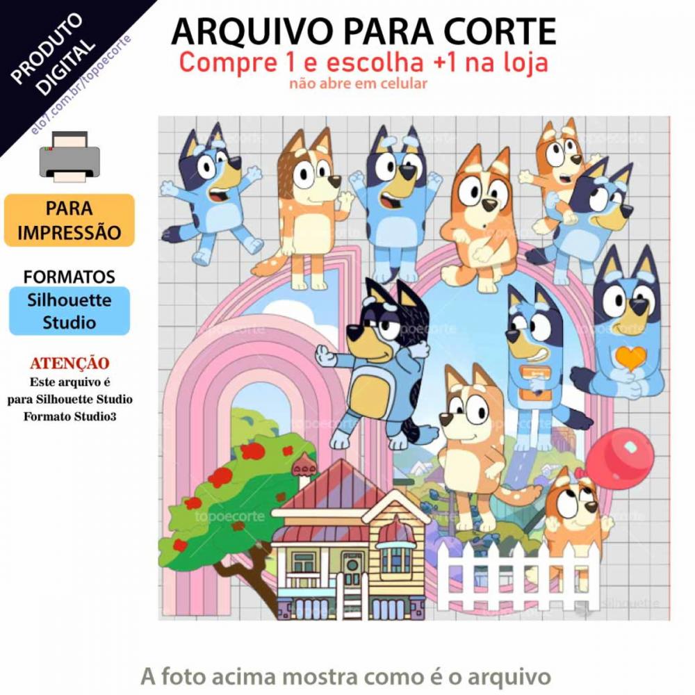 Arquivo de Corte Topo de Bolo - Blue