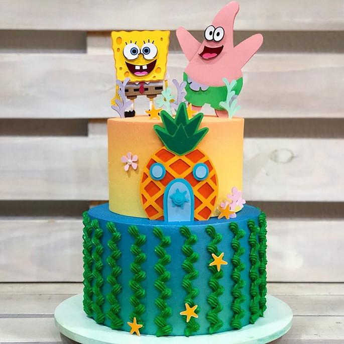 Arquivo de Corte Topo de Bolo - Bob Esponja