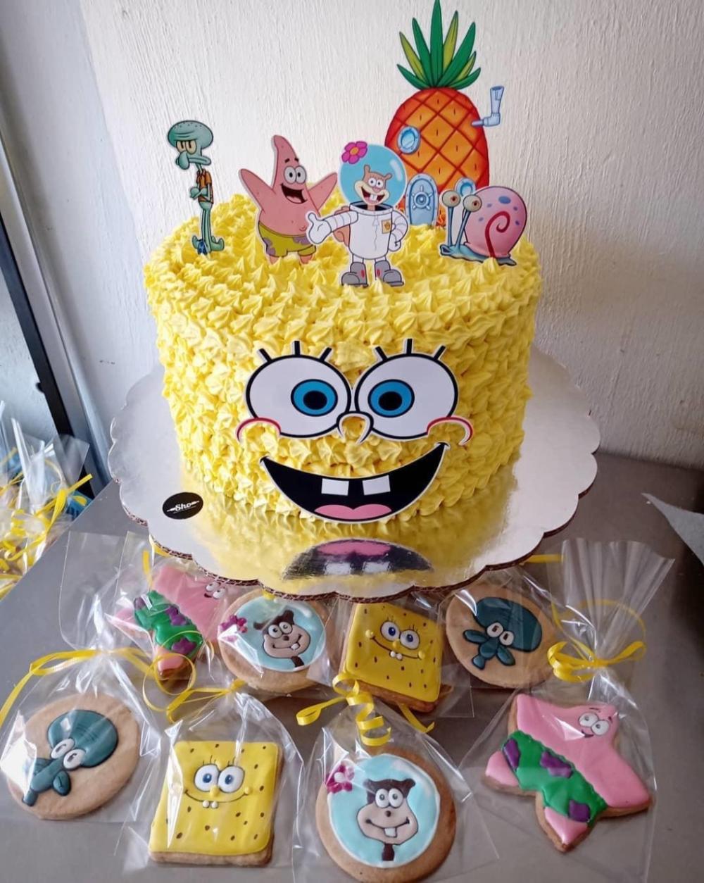 Arquivo de Corte Topo de Bolo - Bob Esponja