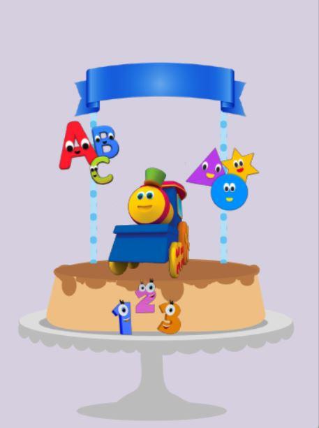 Arquivo de Corte Topo de Bolo - Bob o Trem