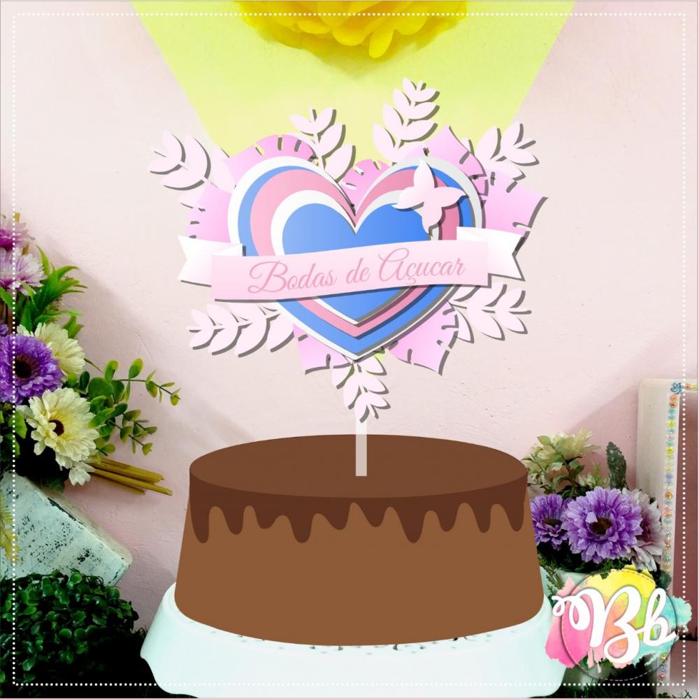 Arquivo de Corte Topo de Bolo - Bodas de Açucar