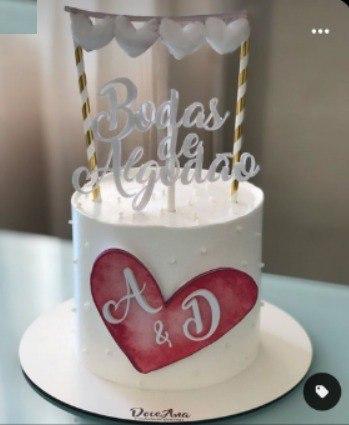 Arquivo de Corte Topo de Bolo - Bodas de Algodão