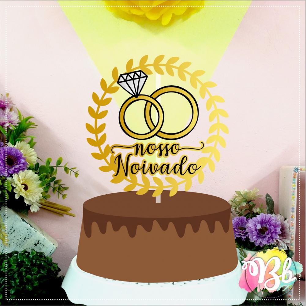 Arquivo de Corte Topo de Bolo - Bodas