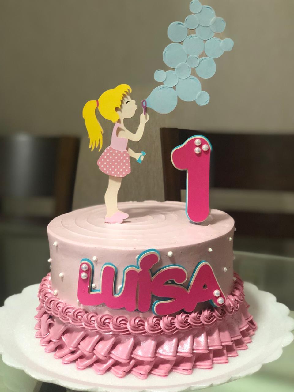 Arquivo de Corte Topo de Bolo - Bolhas de Sabão