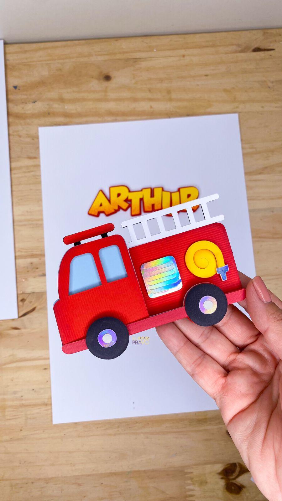 Arquivo de Corte Topo de Bolo - Bombeiro