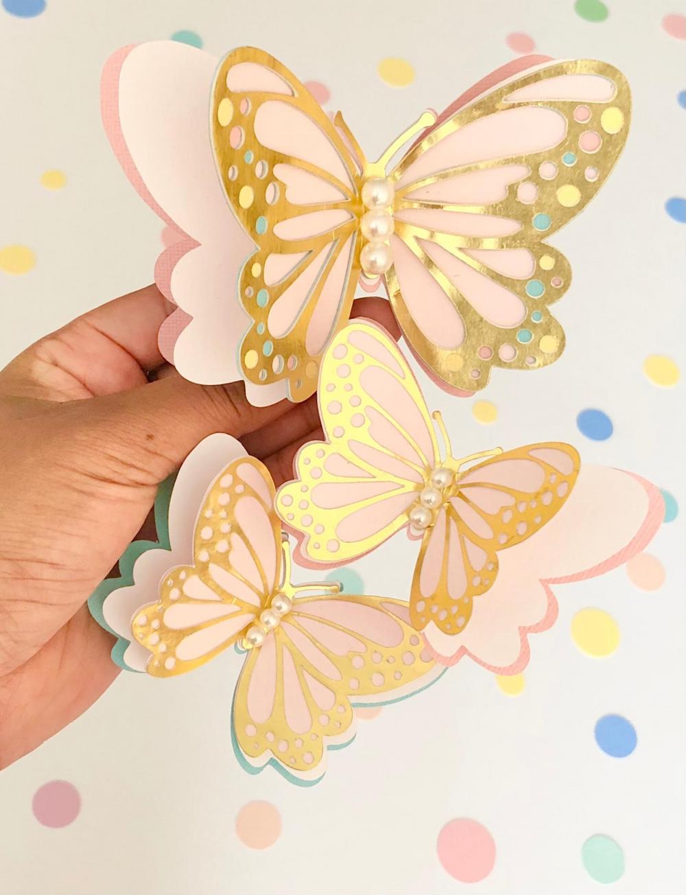 Arquivo de Corte Topo de Bolo - Borboletas