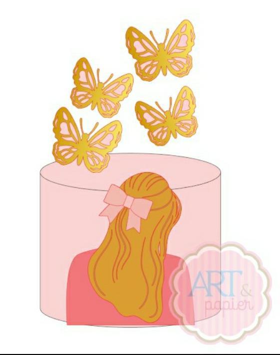 Arquivo de Corte Topo de Bolo - Borboletas