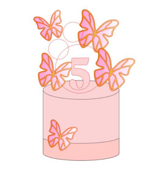 Arquivo de Corte Topo de Bolo - Borboletas