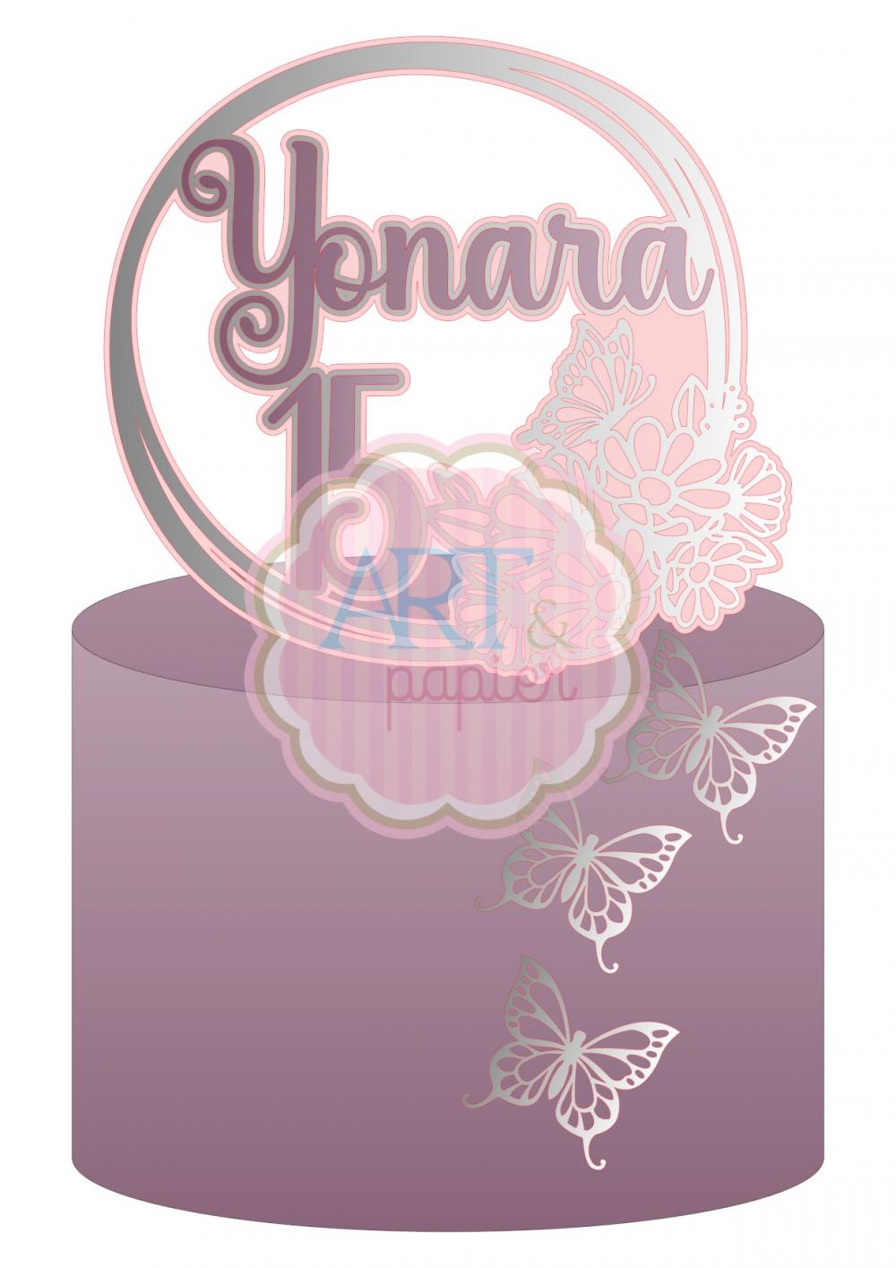 Arquivo de Corte Topo de Bolo - Borboletas