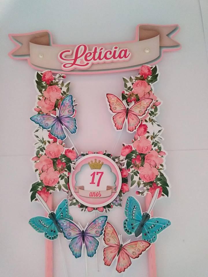 Arquivo de Corte Topo de Bolo - Borboletas