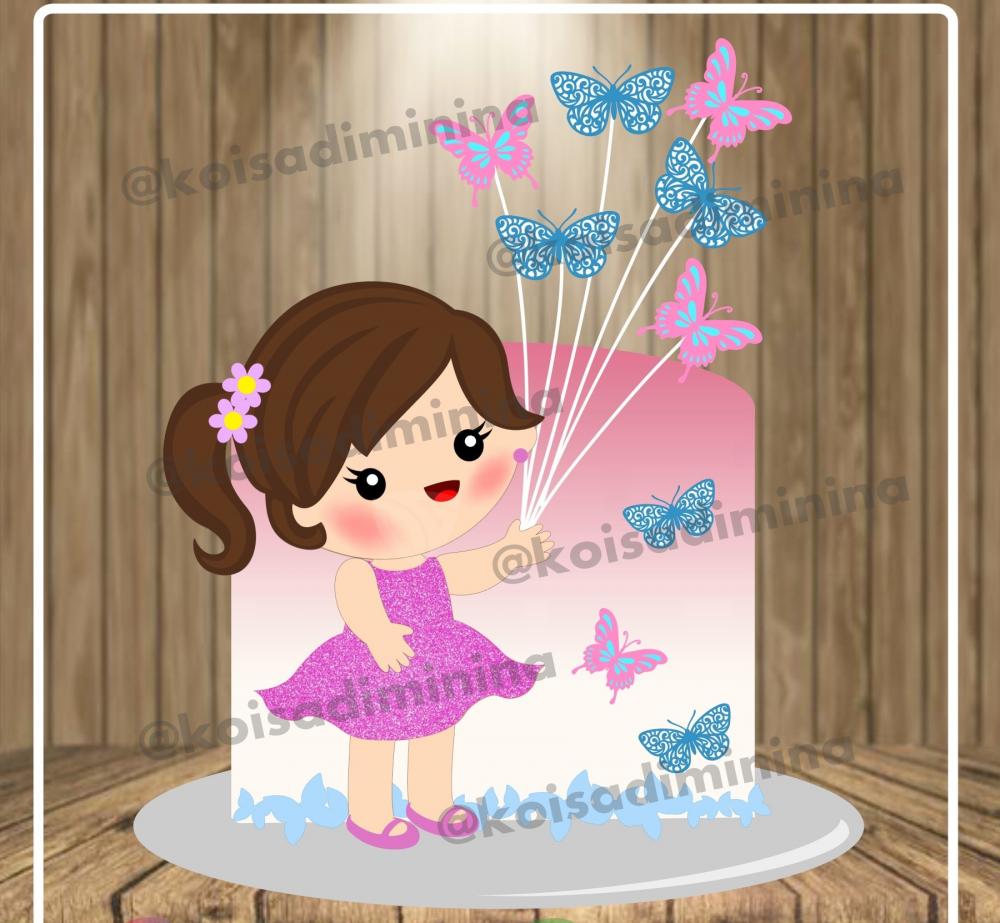 Arquivo de Corte Topo de Bolo - Borboletas