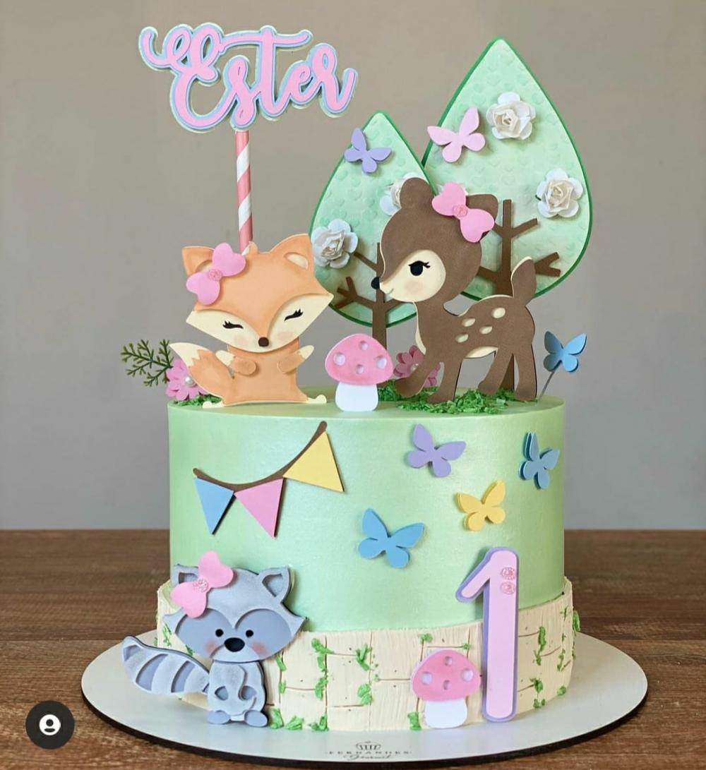 Arquivo de Corte Topo de Bolo - Bosque Encantado