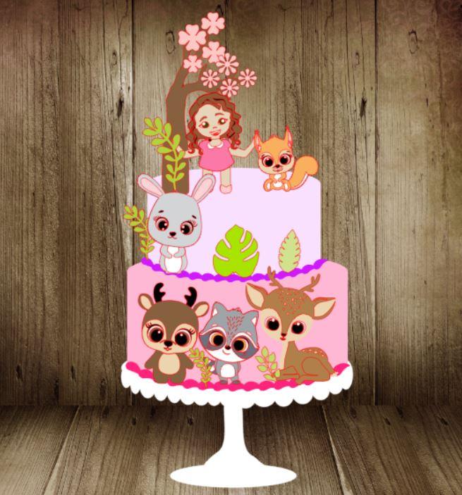 Arquivo de Corte Topo de Bolo - Bosque Encantado