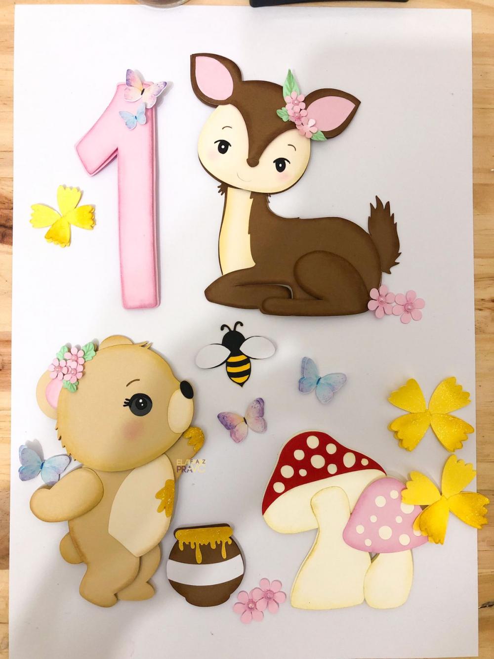 Arquivo de Corte Topo de Bolo - Bosque Encantado