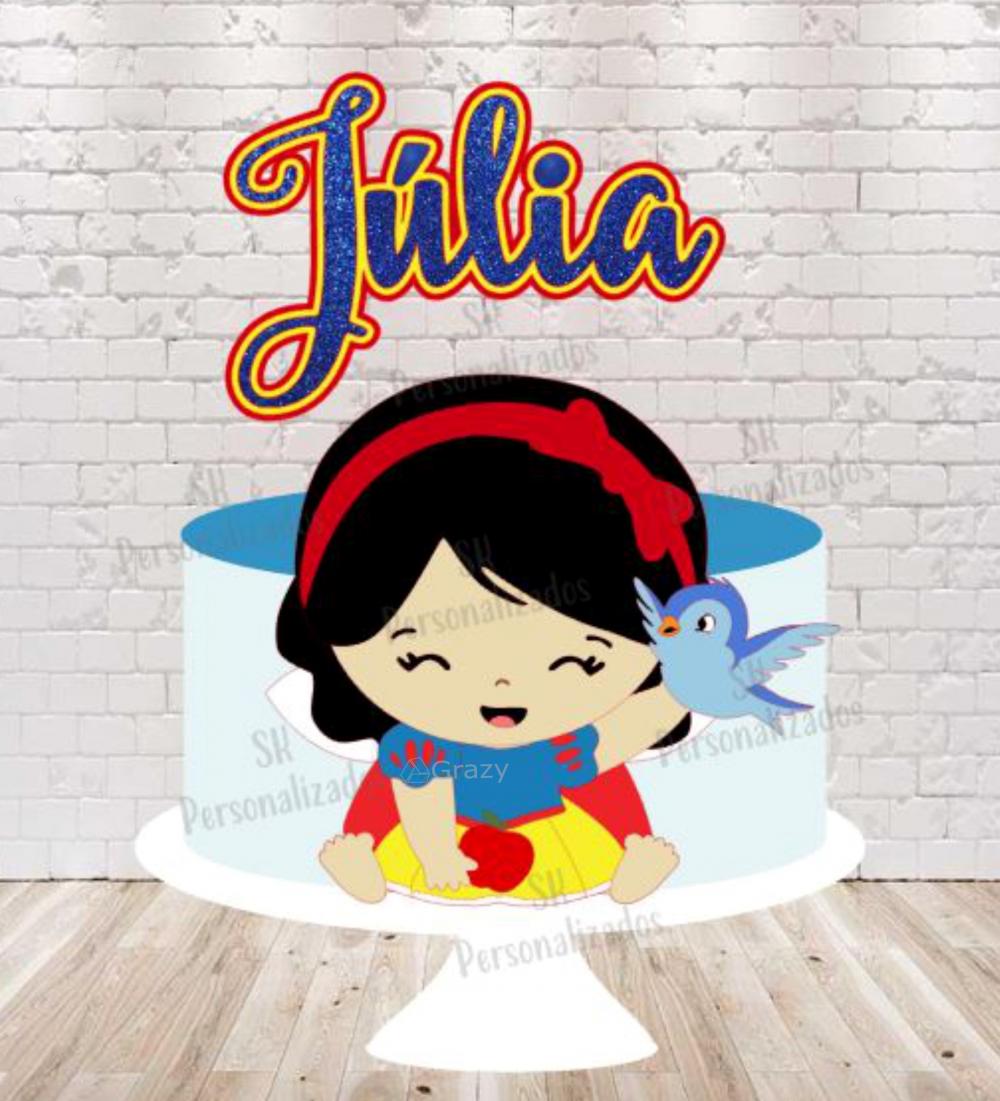 Arquivo de Corte Topo de Bolo - Branca de Neve