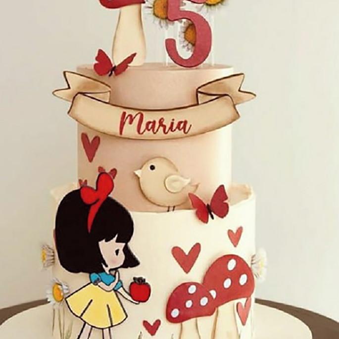 Arquivo de Corte Topo de Bolo - Branca de Neve