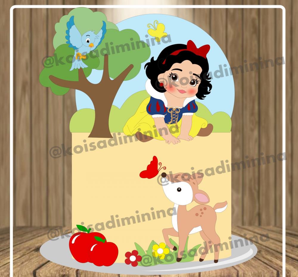 Arquivo de Corte Topo de Bolo - Branca de Neve