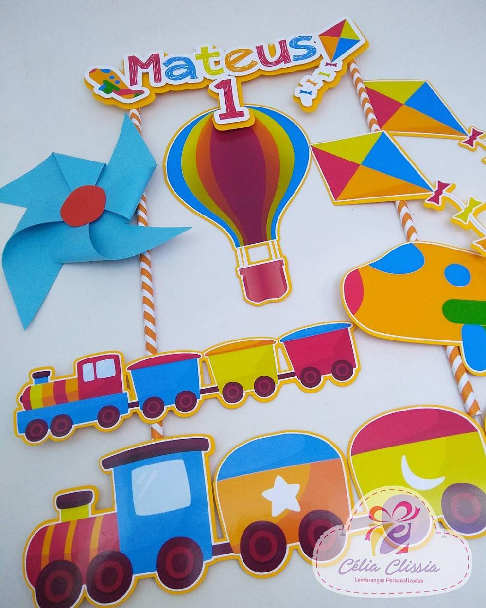 Arquivo de Corte Topo de Bolo - Brinquedos