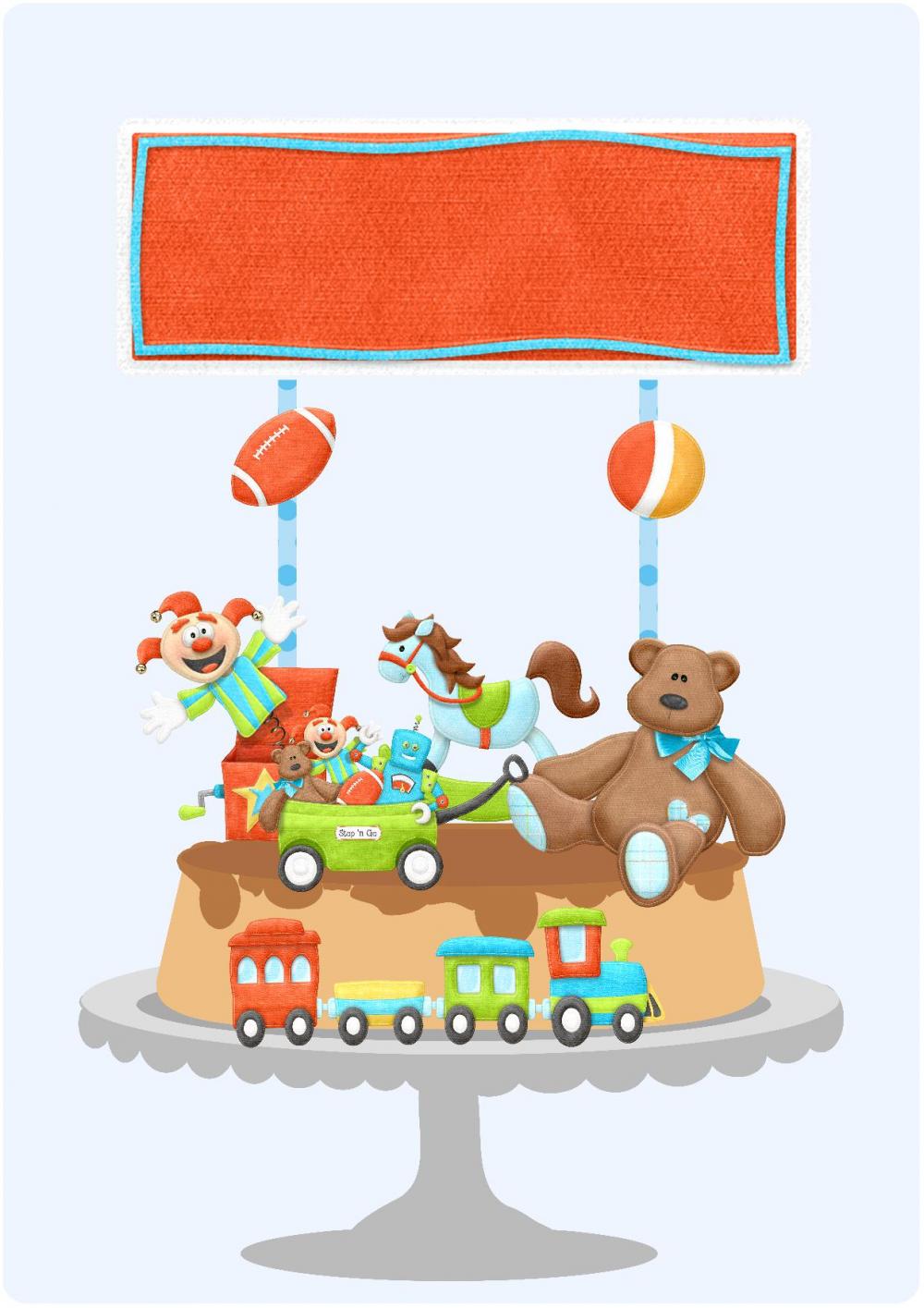 Arquivo de Corte Topo de Bolo - Brinquedos