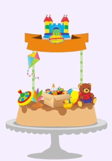 Arquivo de Corte Topo de Bolo - Brinquedos