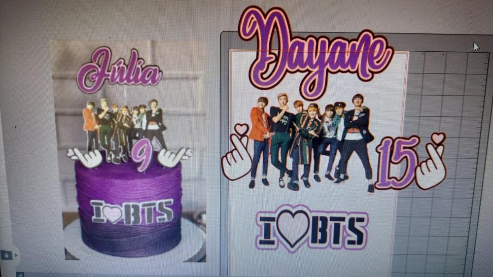 Arquivo de Corte Topo de Bolo - BTS