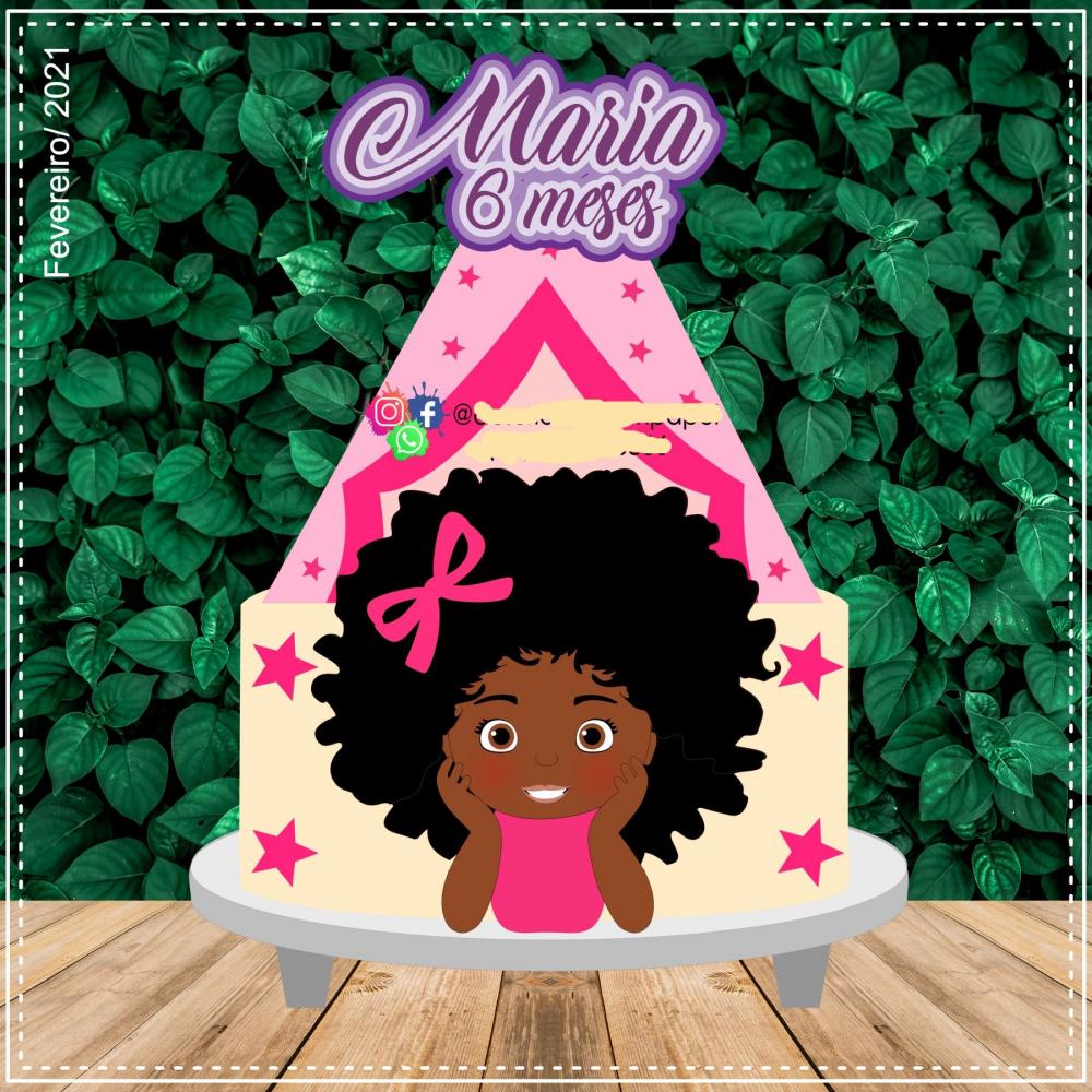 Arquivo de Corte Topo de Bolo - Cacheada