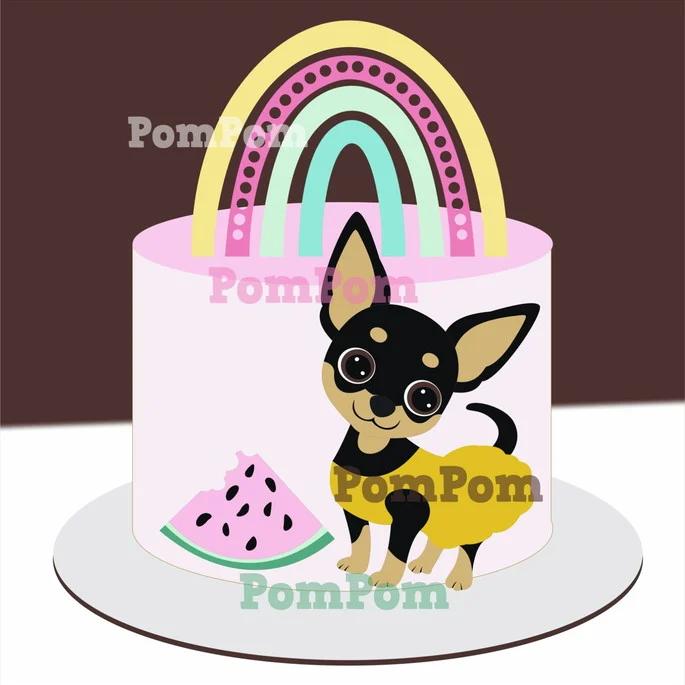Arquivo de Corte Topo de Bolo - Cachorro