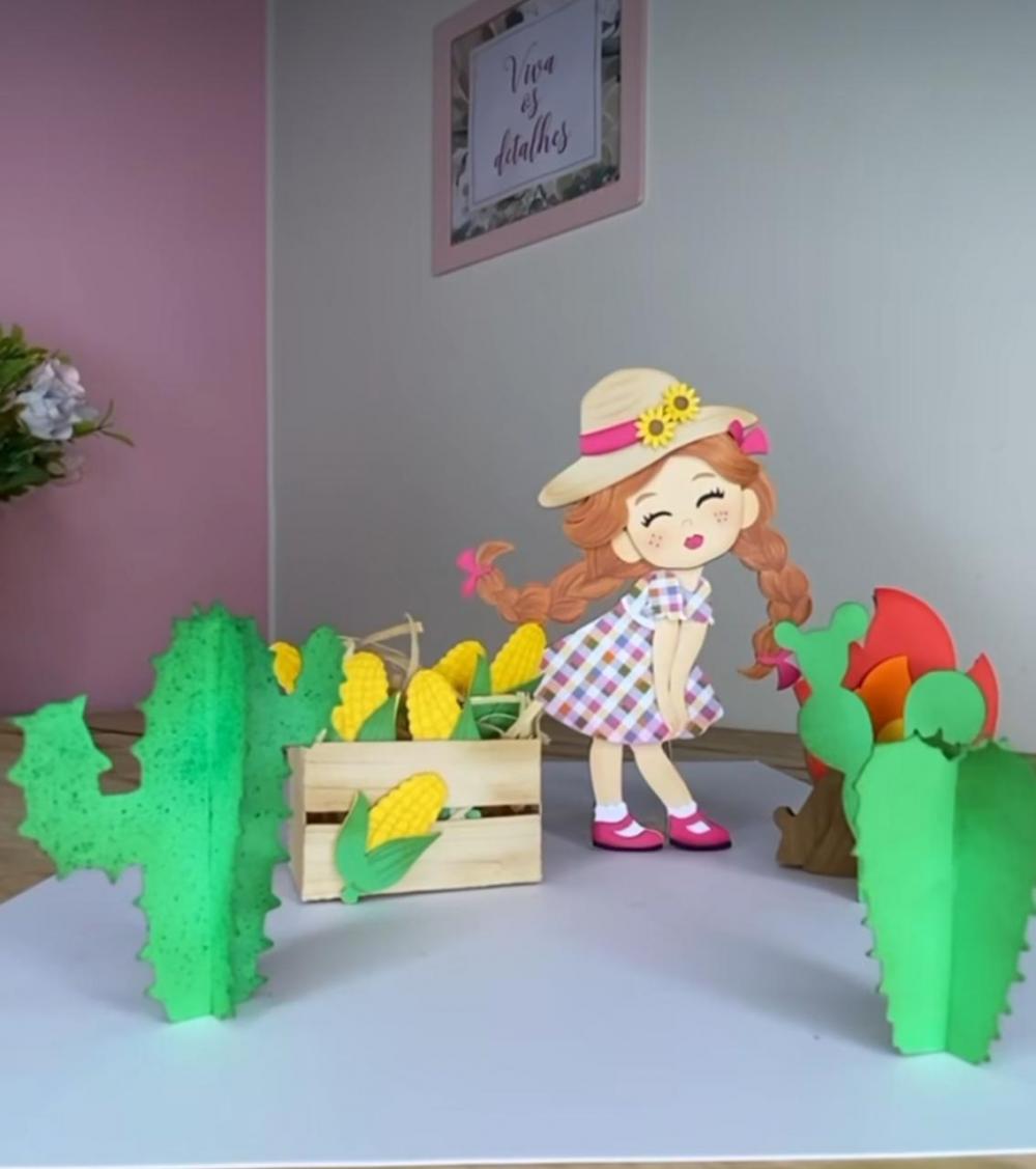 Arquivo de Corte Topo de Bolo - Cacto