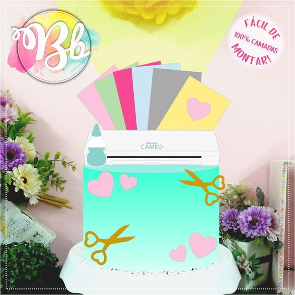 Arquivo de Corte Topo de Bolo - Cameo