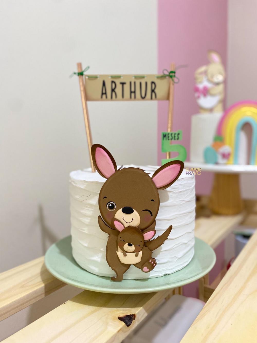 Arquivo de Corte Topo de Bolo - Canguru