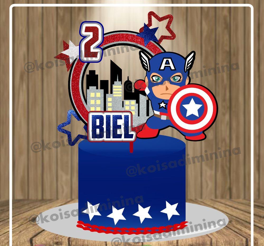 Arquivo de Corte Topo de Bolo - Capitão América