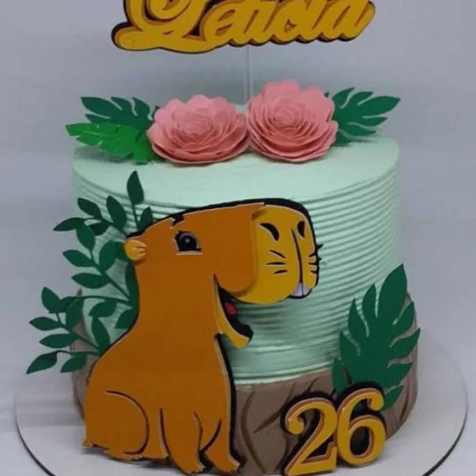 Arquivo de Corte Topo de Bolo - Capivara