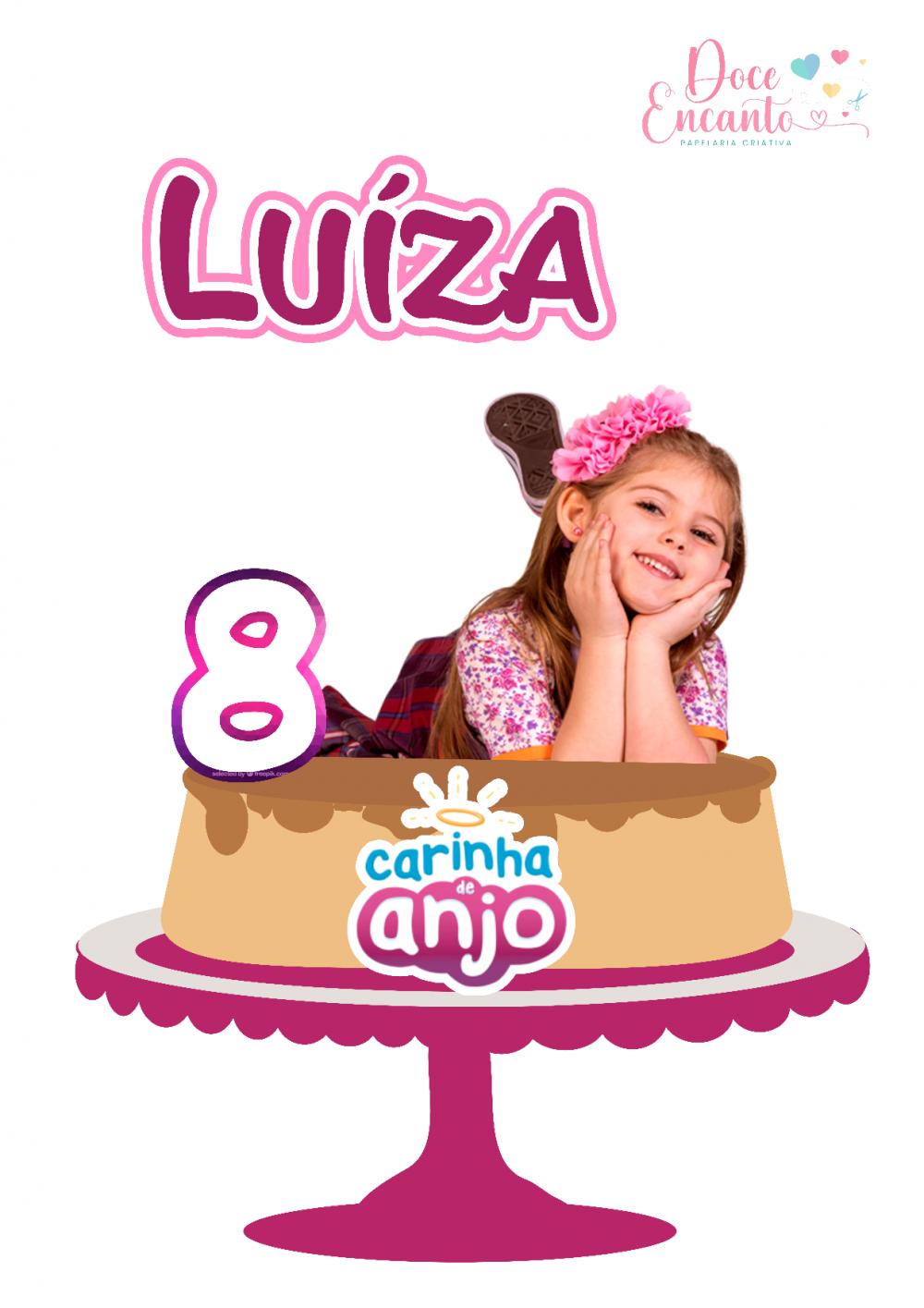 Arquivo de Corte Topo de Bolo - Carinha de Anjo