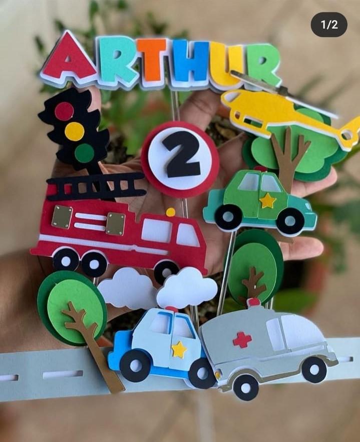 Arquivo de Corte Topo de Bolo - Carros