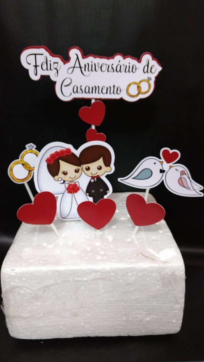 Arquivo de Corte Topo de Bolo - Casamento