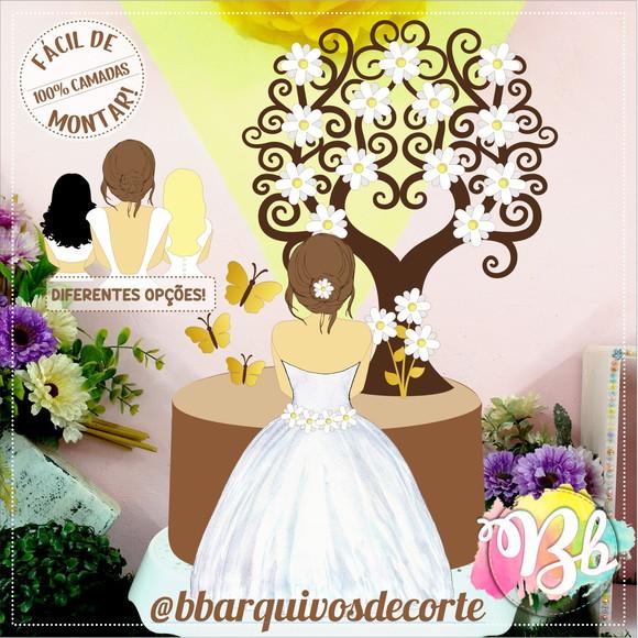 Arquivo de Corte Topo de Bolo - Casamento