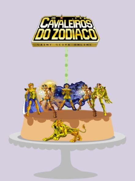 Arquivo de Corte Topo de Bolo - Cavaleiros do Zodíaco