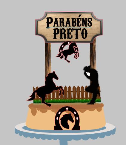 Arquivo de Corte Topo de Bolo - Cavalo