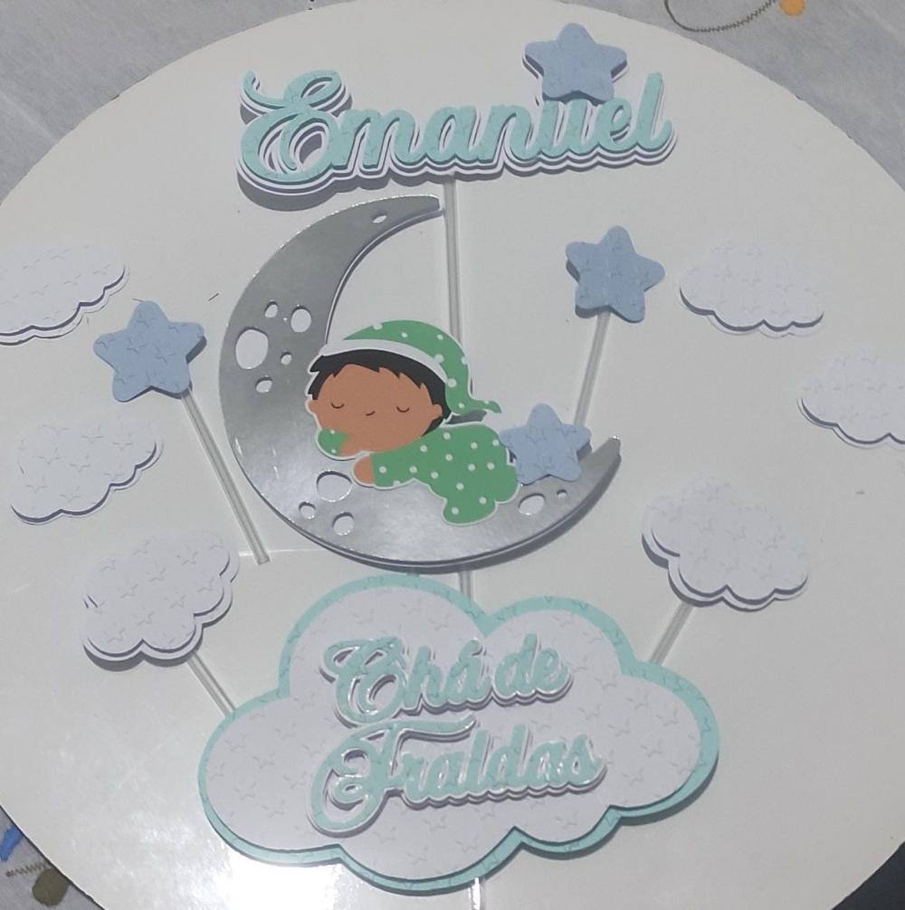 Arquivo de Corte Topo de Bolo - Chá de Bebê