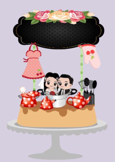 Arquivo de Corte Topo de Bolo - Chá de Cozinha