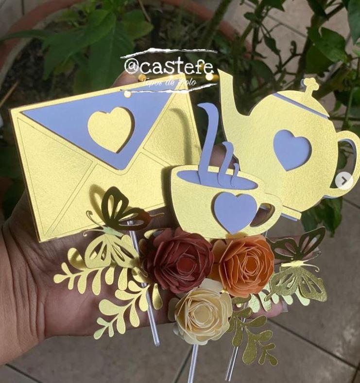 Arquivo de Corte Topo de Bolo - Chá de Cozinha